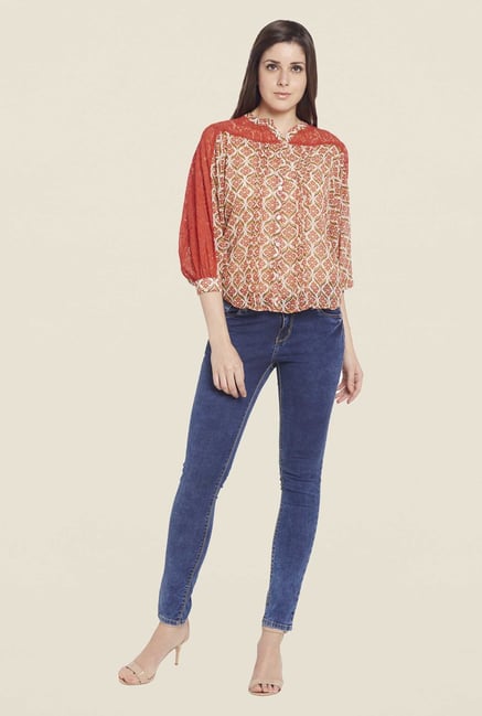 Globus Coral Printed Top Globus Coral Printed Top