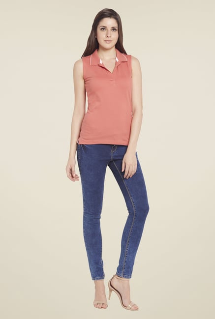 Globus Coral Solid Polo T Shirt Globus Coral Solid Polo T Shirt