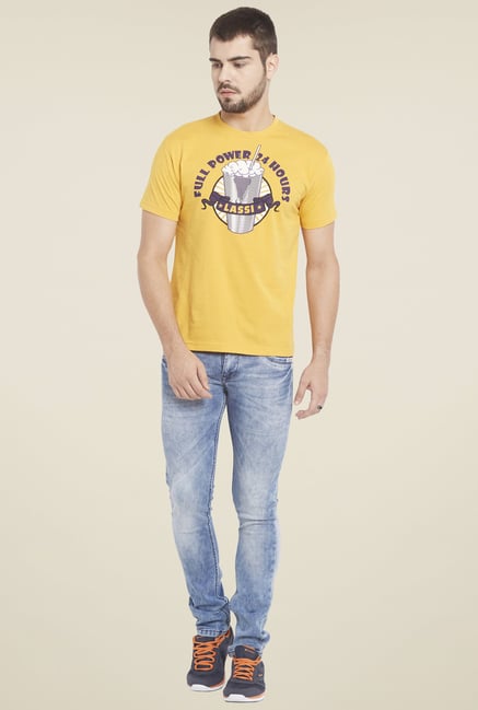Globus Mustard Printed T Shirt Globus Mustard Printed T Shirt