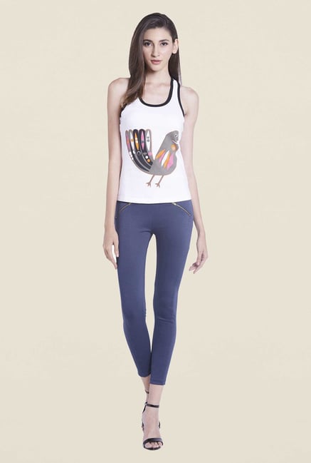 Globus White Printed Tank Top Globus White Printed Tank Top