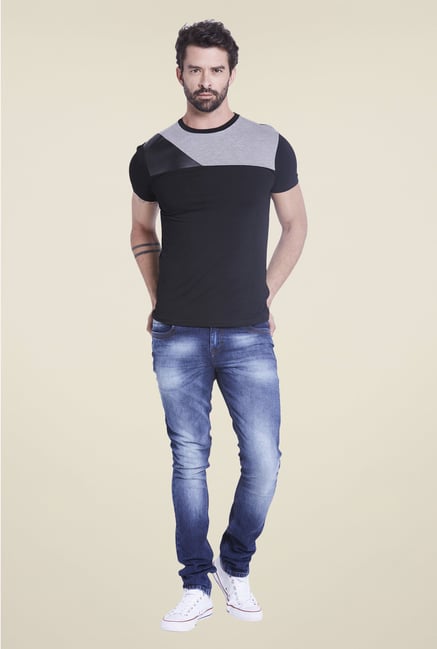 Globus Black Solid T Shirt Globus Black Solid T Shirt