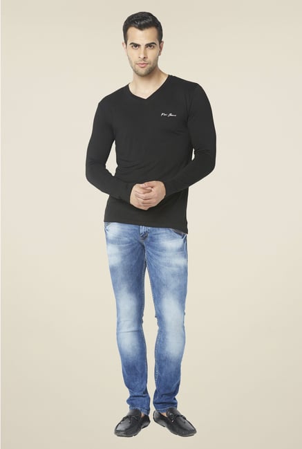 Globus Black Solid T Shirt Globus Black Solid T Shirt