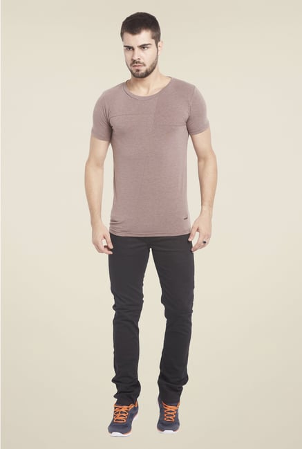 Globus Beige Solid T Shirt Globus Beige Solid T Shirt