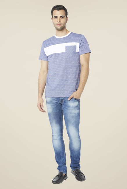 Globus Blue Printed T Shirt Globus Blue Printed T Shirt