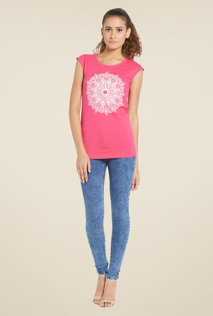 Globus Pink Printed T Shirt Globus Pink Printed T Shirt