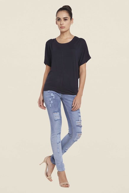 Globus Navy Solid Top Globus Navy Solid Top