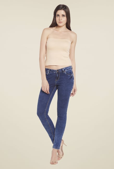 Globus Beige Solid Tube Top Globus Beige Solid Tube Top