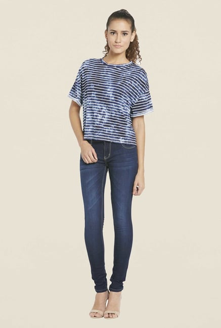 Globus Blue Striped Top Globus Blue Striped Top