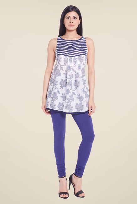 Globus White Printed Sleeveless Top Globus White Printed Sleeveless Top