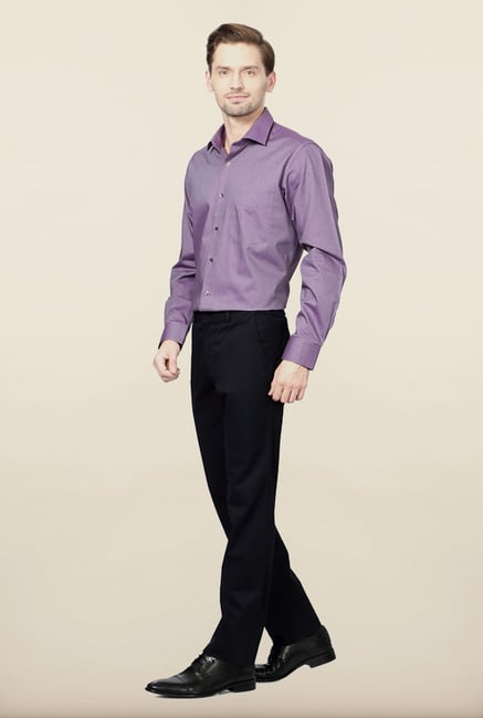 Van Heusen Black Solid Formal Trouser Van Heusen Black Solid Formal Trouser