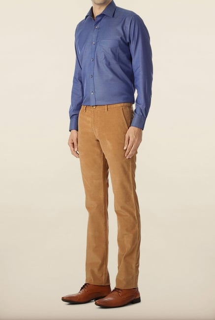 Allen Solly Khaki Solid Formal Trouser Allen Solly Khaki Solid Formal Trouser