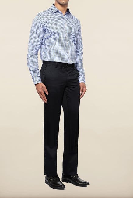 Van Heusen Black Solid Formal Trouser Van Heusen Black Solid Formal Trouser