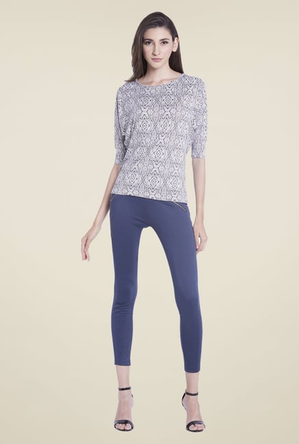 Globus White Printed Top Globus White Printed Top