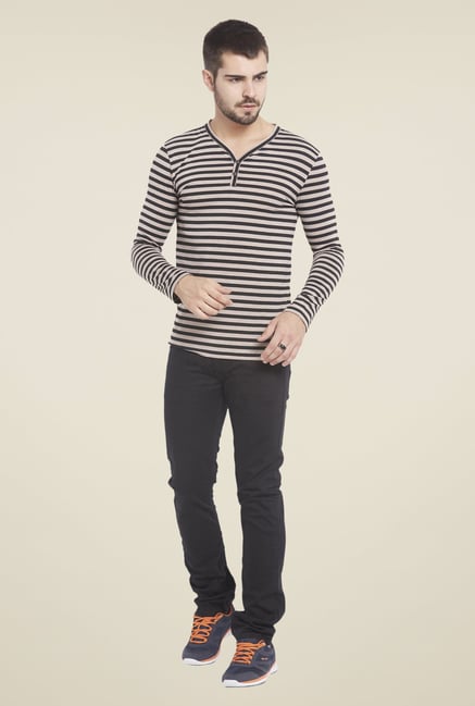 Globus Black Striped T Shirt Globus Black Striped T Shirt