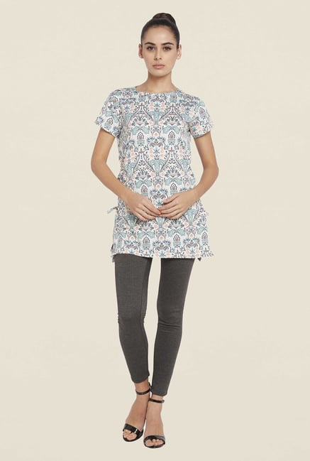Globus Beige Printed Top Globus Beige Printed Top