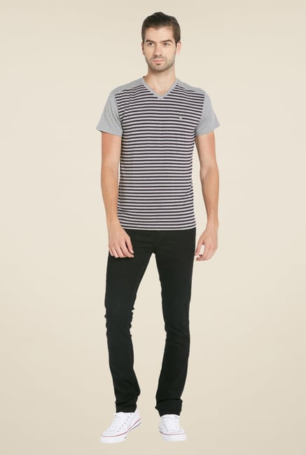 Globus Grey Striped T Shirt Globus Grey Striped T Shirt