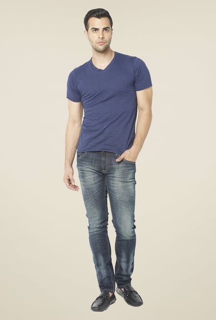 Globus Navy Solid T Shirt Globus Navy Solid T Shirt