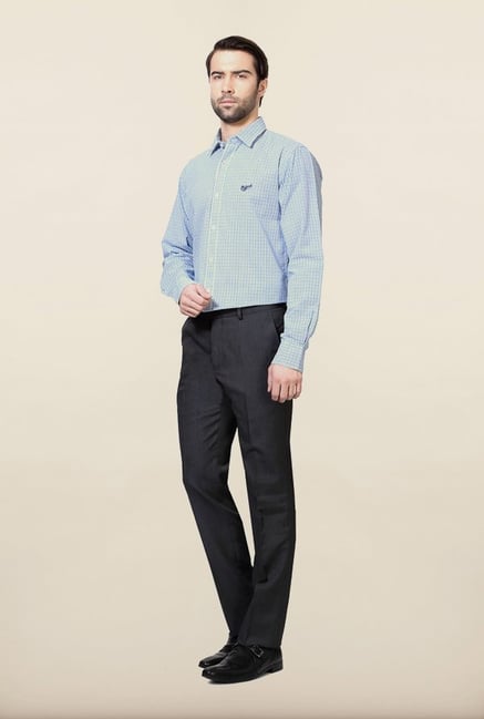 University of Oxford Grey Solid Formal Trouser University of Oxford Grey Solid Formal Trouser