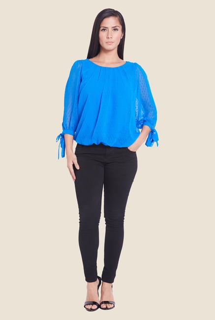 Globus Blue Sheer Top Globus Blue Sheer Top
