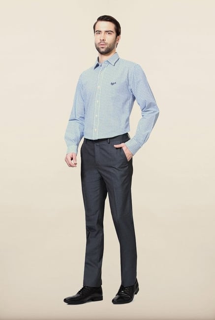 University of Oxford Grey Solid Formal Trouser University of Oxford Grey Solid Formal Trouser