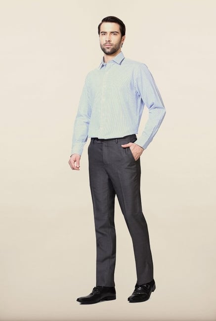 University of Oxford Grey Solid Formal Trouser University of Oxford Grey Solid Formal Trouser