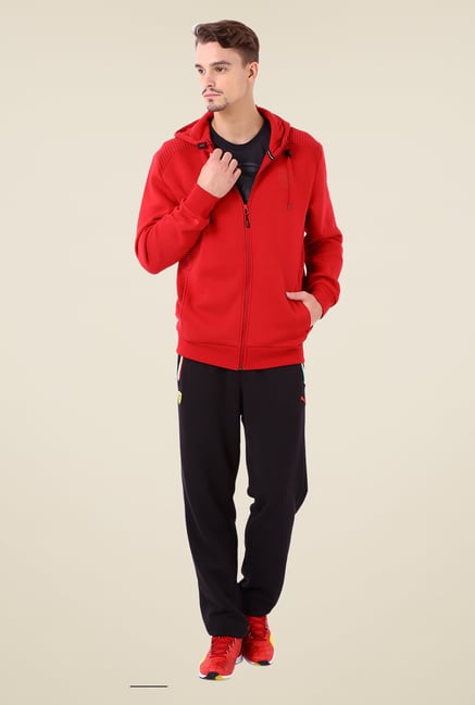 Puma Red Solid Cotton Jacket Puma Red Solid Cotton Jacket