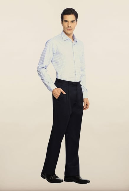 Van Heusen Black Solid Formal Trouser Van Heusen Black Solid Formal Trouser