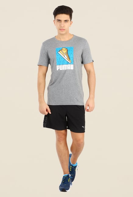 Puma Black Solid Sports Shorts Puma Black Solid Sports Shorts