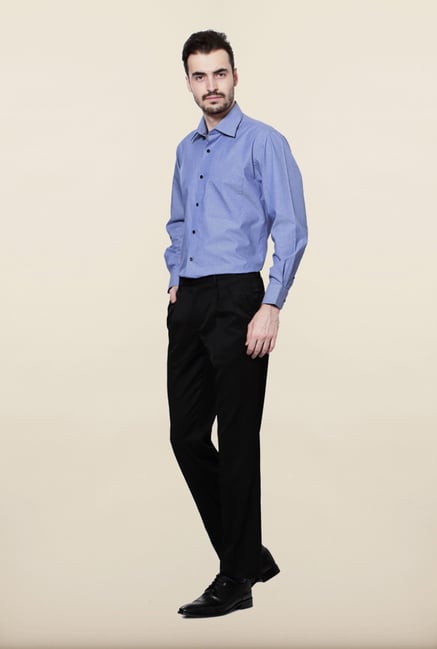 Van Heusen Black Solid Formal Trouser Van Heusen Black Solid Formal Trouser