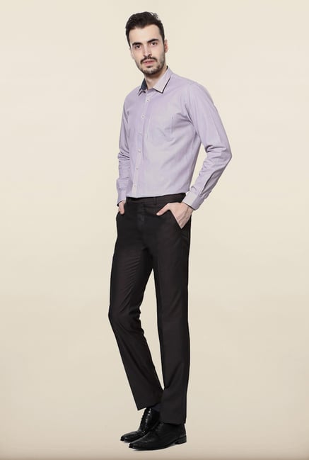 Van Heusen Grey Solid Formal Trouser Van Heusen Grey Solid Formal Trouser