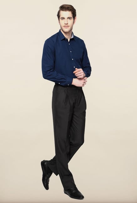 Van Heusen Grey Solid Formal Trouser Van Heusen Grey Solid Formal Trouser