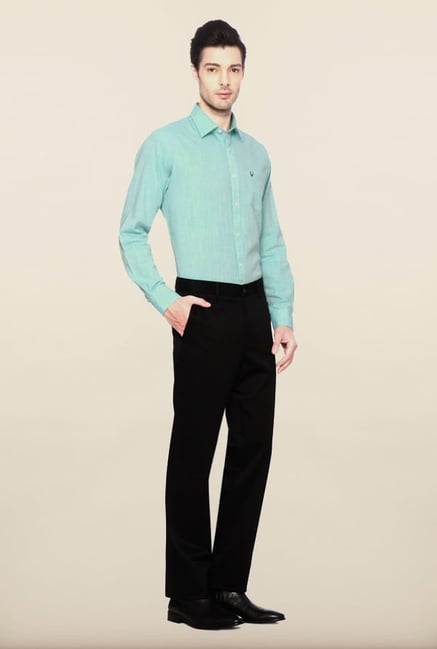 Van Heusen Black Solid Formal Trouser Van Heusen Black Solid Formal Trouser