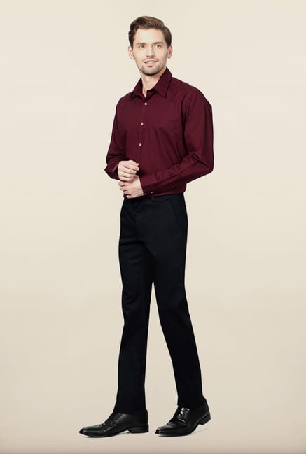 Van Heusen Navy Solid Formal Trouser Van Heusen Navy Solid Formal Trouser