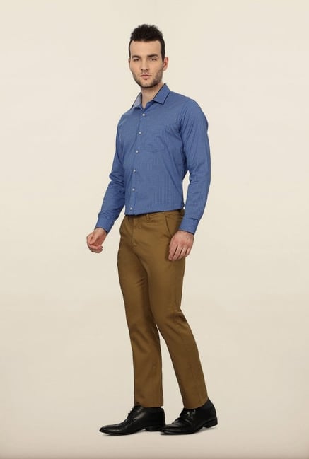 Allen Solly Khaki Solid Formal Trouser Allen Solly Khaki Solid Formal Trouser