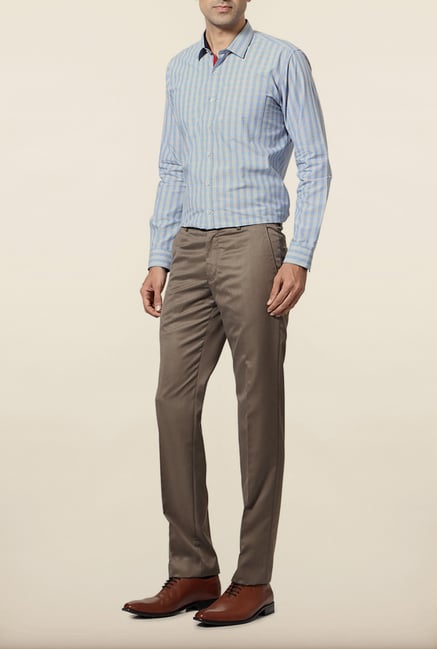 Van Heusen Brown Solid Formal Trouser Van Heusen Brown Solid Formal Trouser