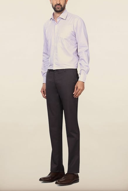 Allen Solly Grey Solid Formal Trouser Allen Solly Grey Solid Formal Trouser