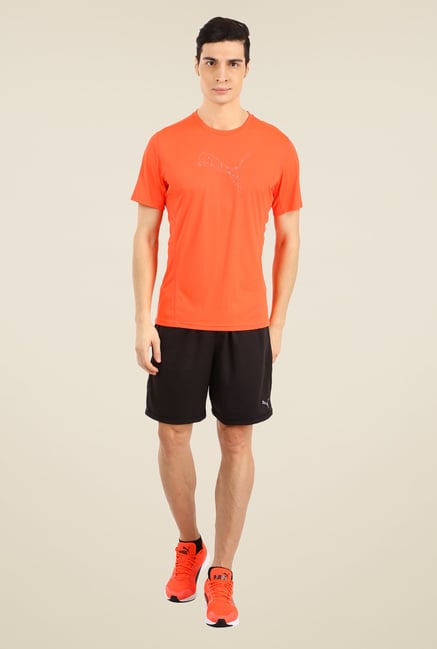 Puma Orange Checks T Shirt Puma Orange Checks T Shirt