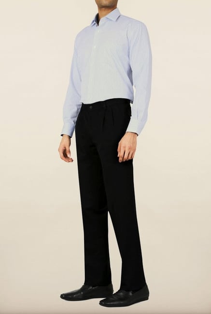 Allen Solly Black Solid Formal Trouser Allen Solly Black Solid Formal Trouser