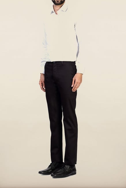 Allen Solly Black Solid Formal Trouser Allen Solly Black Solid Formal Trouser