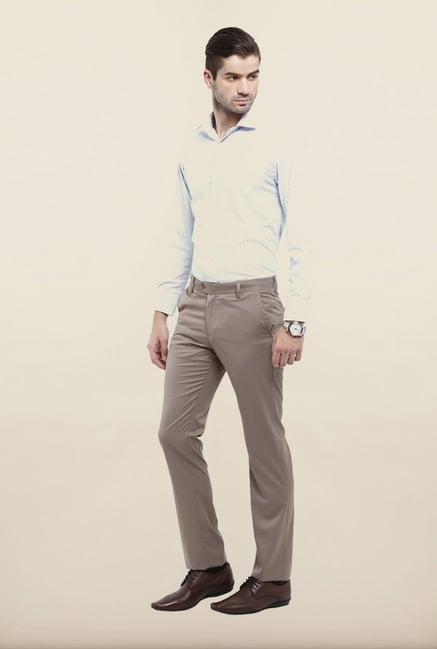Allen Solly Beige Solid Formal Trouser Allen Solly Beige Solid Formal Trouser