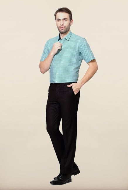 Allen Solly Black Solid Formal Trouser Allen Solly Black Solid Formal Trouser