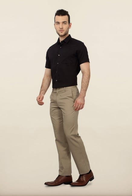 Allen Solly Beige Solid Formal Trouser Allen Solly Beige Solid Formal Trouser