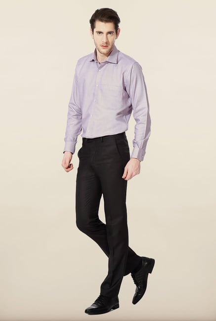 Van Heusen Black Solid Formal Trouser Van Heusen Black Solid Formal Trouser