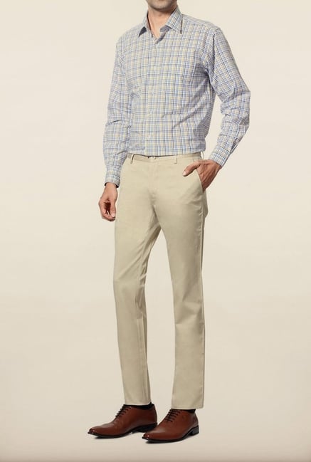 Allen Solly Beige Solid Formal Trouser Allen Solly Beige Solid Formal Trouser