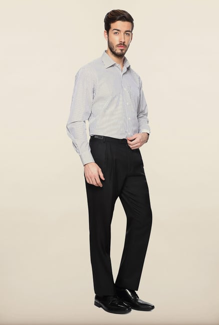 Van Heusen Black Solid Formal Trouser Van Heusen Black Solid Formal Trouser