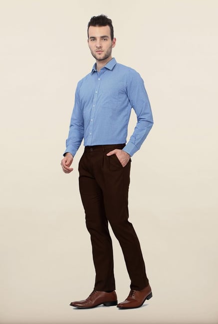 Allen Solly Brown Solid Formal Trouser Allen Solly Brown Solid Formal Trouser