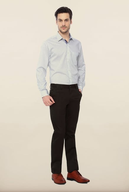 Van Heusen Olive Solid Formal Trouser Van Heusen Olive Solid Formal Trouser