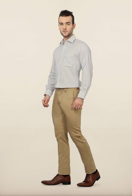 Allen Solly Khaki Solid Formal Trouser Allen Solly Khaki Solid Formal Trouser