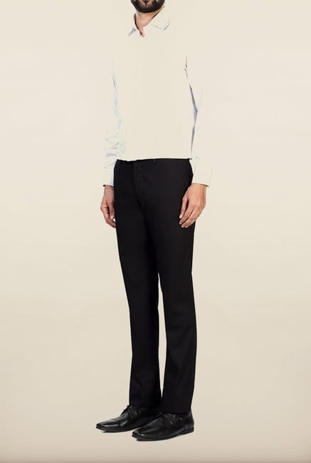 Allen Solly Black Solid Formal Trouser Allen Solly Black Solid Formal Trouser