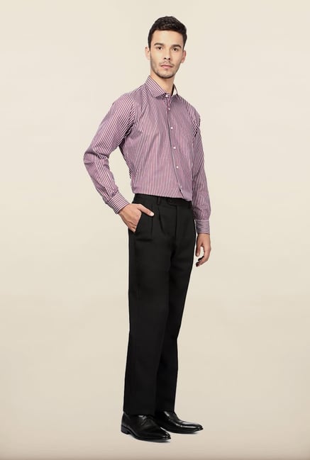 Van Heusen Black Solid Formal Trouser Van Heusen Black Solid Formal Trouser